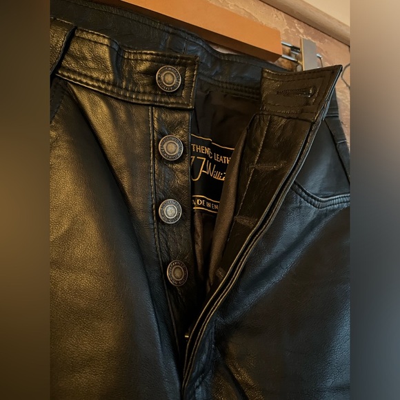 JJ Williams Made in England Real Leather Pants size 30 - Picture 3 of 8